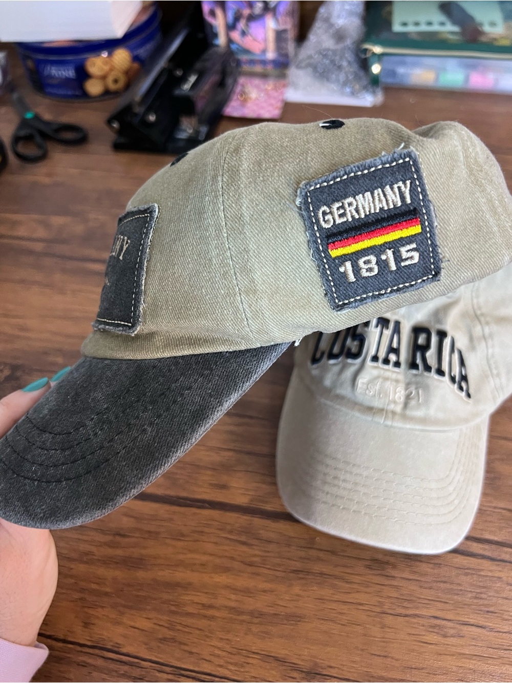 Germany & Costa Rica Embroidered Patch Baseball Caps - OS - Picture 2 of 6